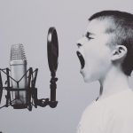 microphone, boy, studio